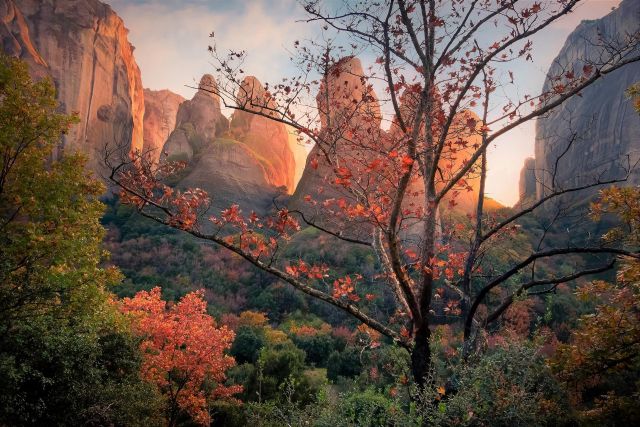 meteora in fall