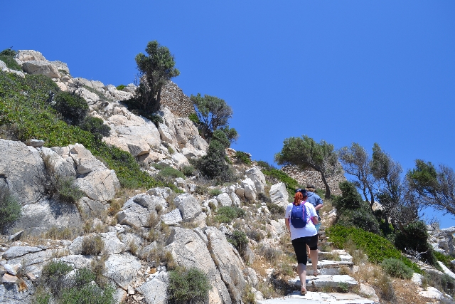 the author hiking to paleokastro